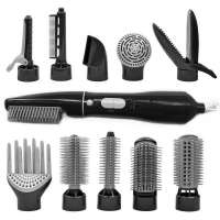 10 in 1 Hair Styling Brush Comb Dryer 1000W 220V-240V Curler Straightener Hot Cool Air Hair Curler Roller Curling Iron Brush